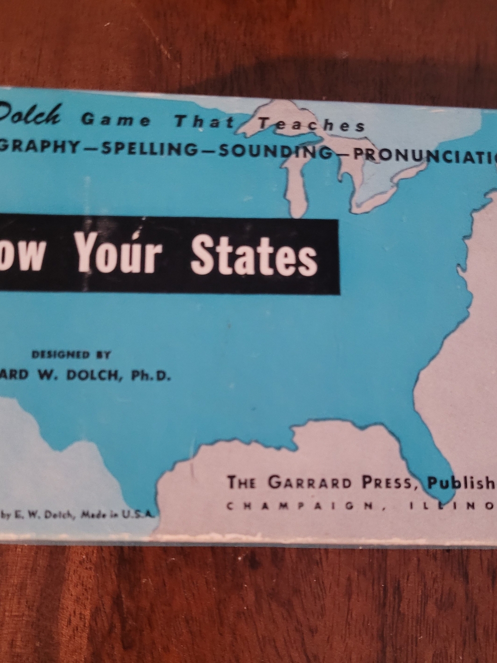 Vintage Know Your States Game - Blue and Black